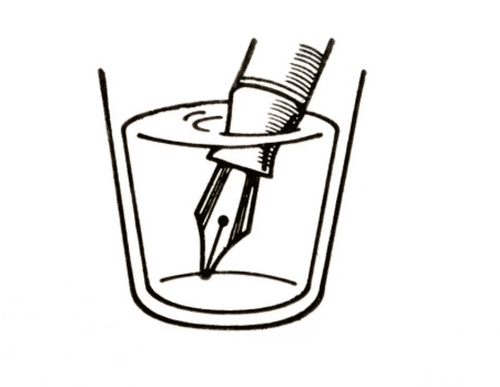 Sanby Stamps - Wood Mounted Stamp - Pen Nib Maintenance