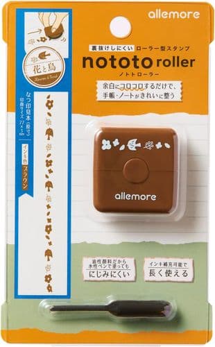 Shachihata - Allemore Nototo - Stamp Roller - Flower & Bird