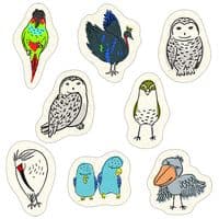 Shinzi Katoh - Flake Sticker (Banana Paper) - Endangered Species - Birds