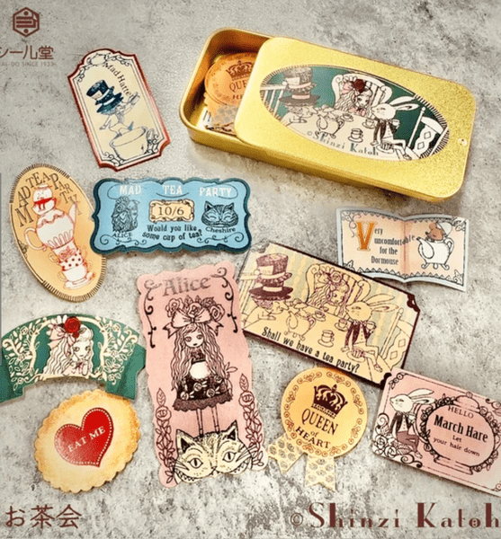 Shinzi Katoh - Flake Sticker Tin - Tea Party