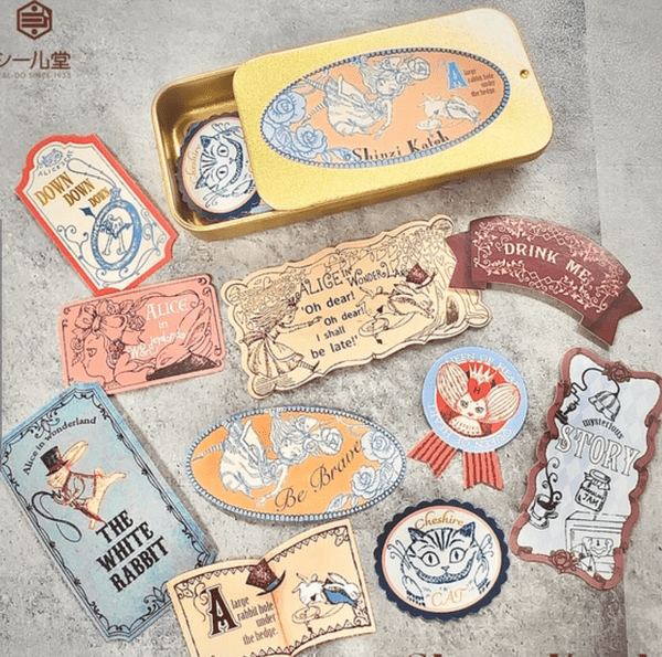 Shinzi Katoh - Flake Sticker Tin - White Rabbit