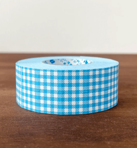 Stamp Marche - Price Label Stickers - Gingham Blue