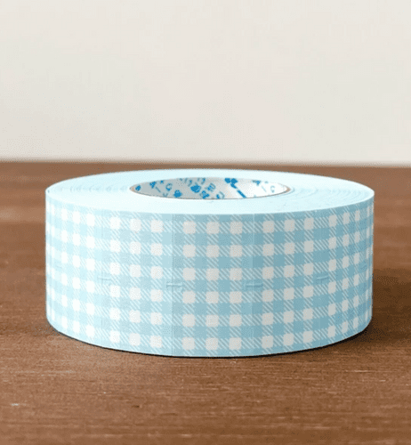 Stamp Marche - Price Label Stickers - Gingham Light Blue