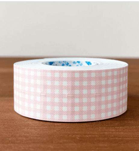 Stamp Marche - Price Label Stickers - Gingham Light Pink