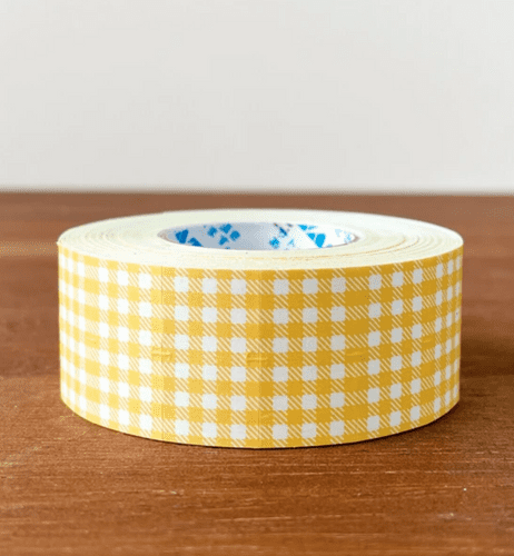 Stamp Marche - Price Label Stickers - Gingham Orange