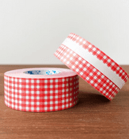 Stamp Marche - Price Label Stickers - Gingham Red