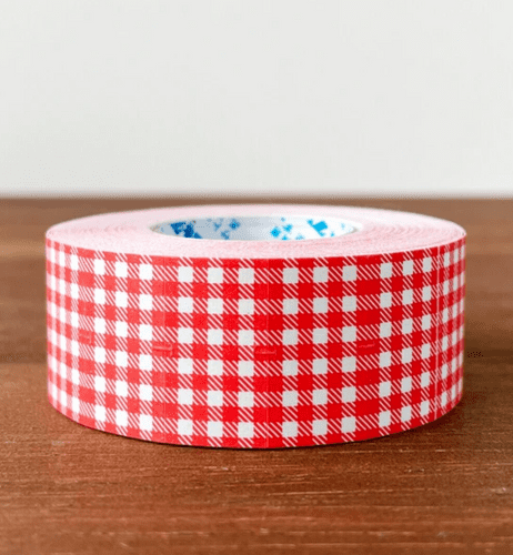 Stamp Marche - Price Label Stickers - Gingham Red