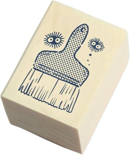 Studio Ghibli - Beverly Wood Mounted Stamp - Kurosuke & Brush