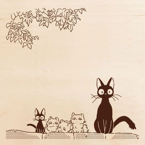 Studio Ghibli - Wood Mounted Rubber Stamp - Kiki's Delivery Service: Colourful Cat