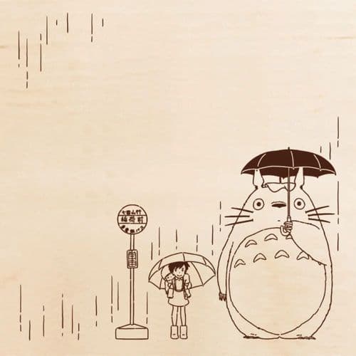 Studio Ghibli - Wood Mounted Rubber Stamp - Totoro: Bus Stop