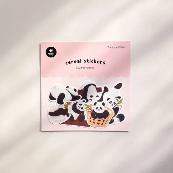 Suatelier - Flake Stickers - Baby Panda