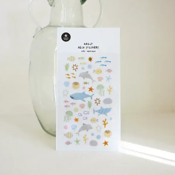 Suatelier - Sticker Sheet - Aqua, Aqua