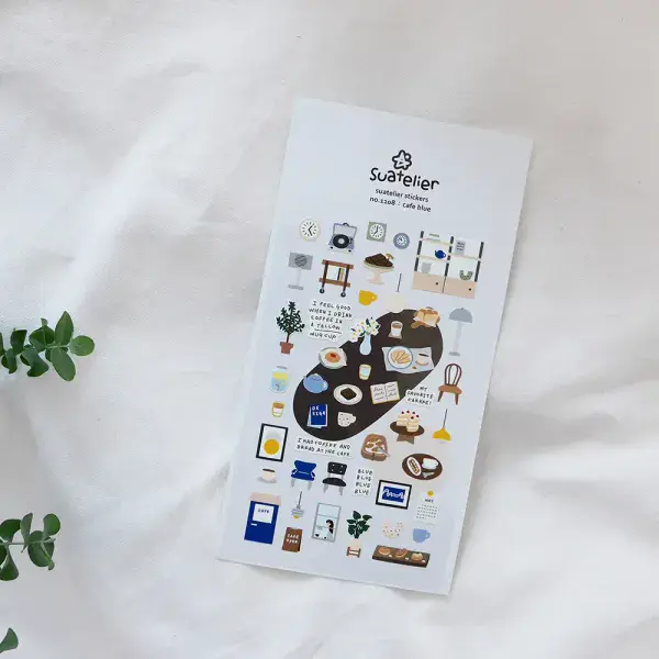 Suatelier - Sticker Sheet - Cafe Blue