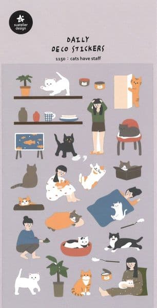 Suatelier - Sticker Sheet - Daily - Cats have Staff