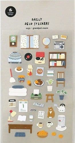 Suatelier - Sticker Sheet - Daily - Grandpa's Room