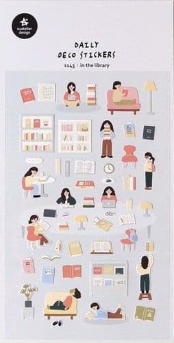 Suatelier - Sticker Sheet - Daily - In the Library