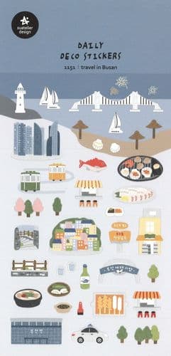 Suatelier - Sticker Sheet - Daily - Travel in Busan