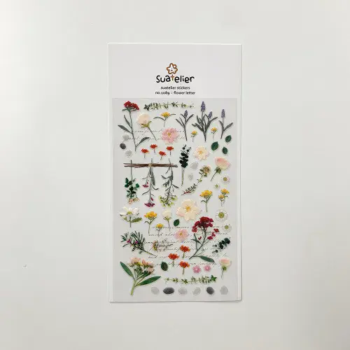 Suatelier - Sticker Sheet - Flower Letter