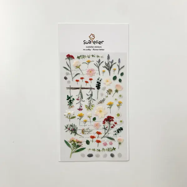 Suatelier - Sticker Sheet - Flower Letter
