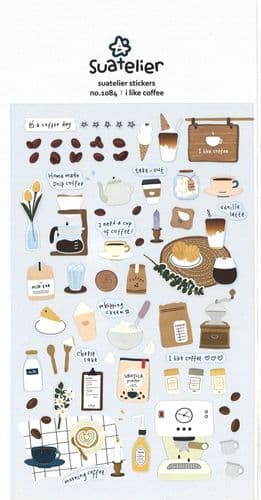 Suatelier - Sticker Sheet - I Like Coffee
