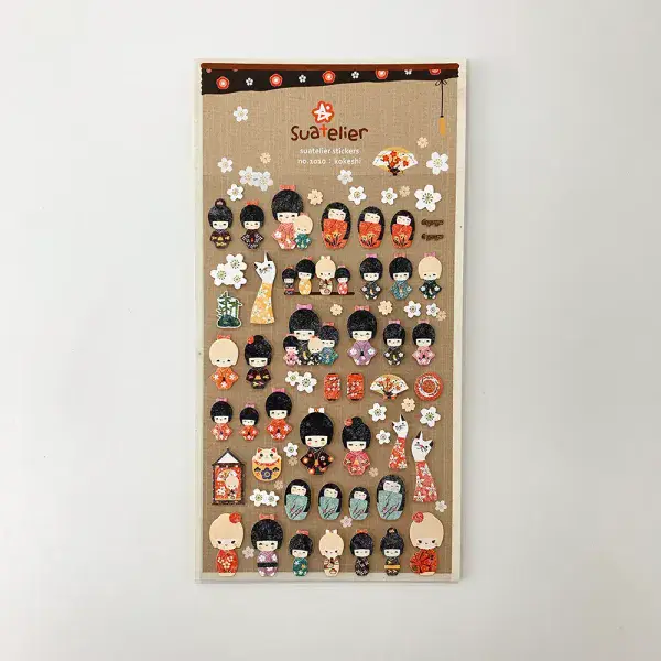 Suatelier - Sticker Sheet - Kokeshi