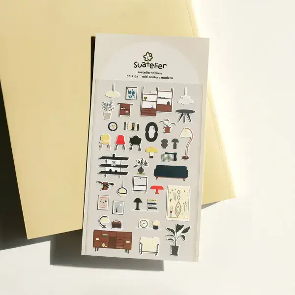 Suatelier - Sticker Sheet - Mid Century Modern