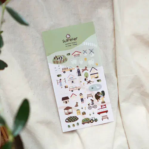 Suatelier - Sticker Sheet - Village