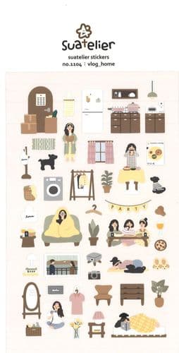 Suatelier - Sticker Sheet - Vlog Home