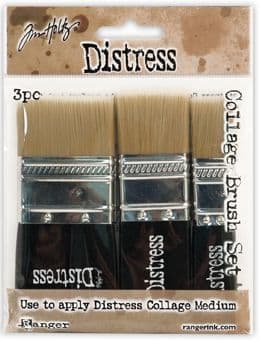Tim Holtz - Distress Collage Brushes - 3 Brush Collection