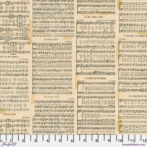 Tim Holtz - Holidays Past Fabric - 50cm - Caroller