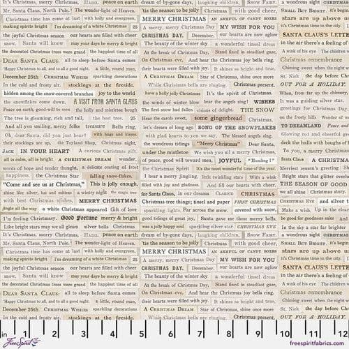 Tim Holtz - Holidays Past Fabric - 50cm - Christmas Clippings