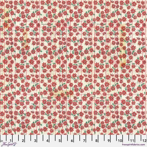 Tim Holtz - Holidays Past Fabric - 50cm - Festive Ledger