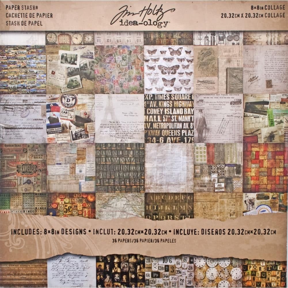 Tim Holtz - Idea-ology - Paper Stash - Collage 8x8