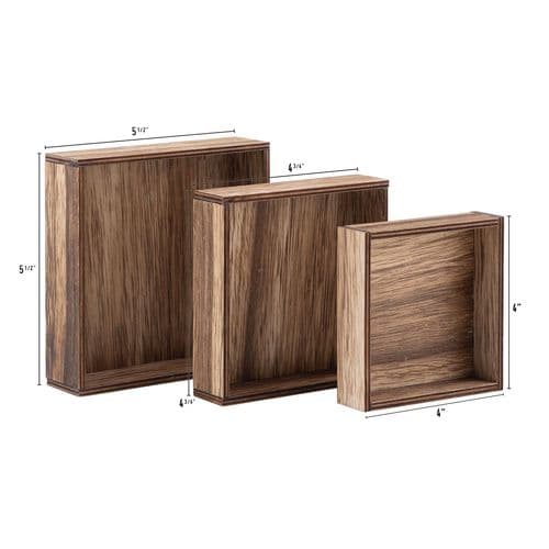 Tim Holtz - idea-ology - Wooden Vignette Square Boxes 3pc