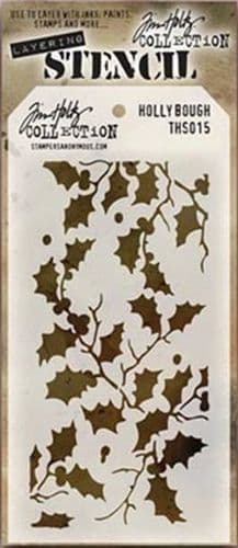 Tim Holtz - Layering Stencil - #015 Holly Bough