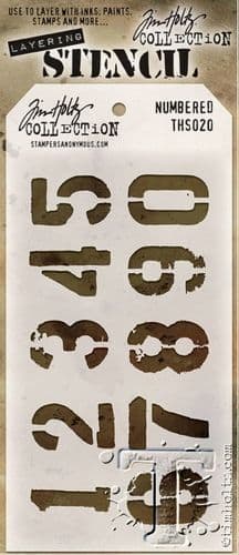Tim Holtz - Layering Stencil - #020 Numbered