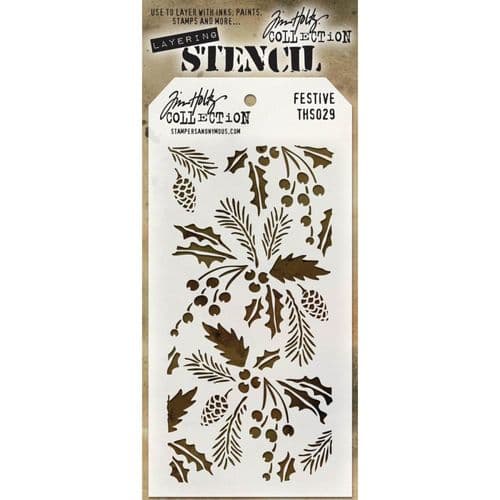 Tim Holtz - Layering Stencil - #029 Festive