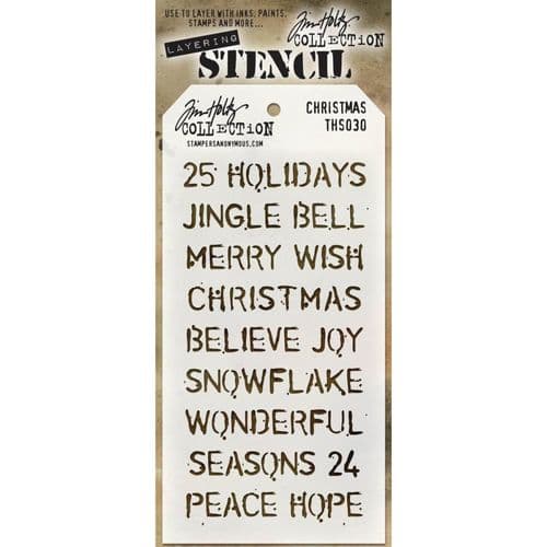 Tim Holtz - Layering Stencil - #030 Christmas