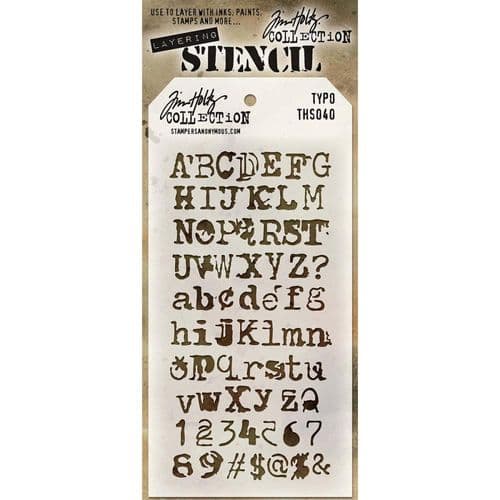 Tim Holtz - Layering Stencil - #040 Typo