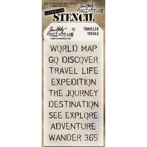 Tim Holtz - Layering Stencil - #043 Traveller