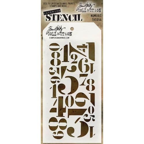 Tim Holtz - Layering Stencil - #054 Numeric