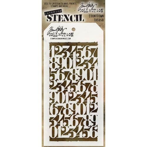 Tim Holtz - Layering Stencil - #058 Countdown