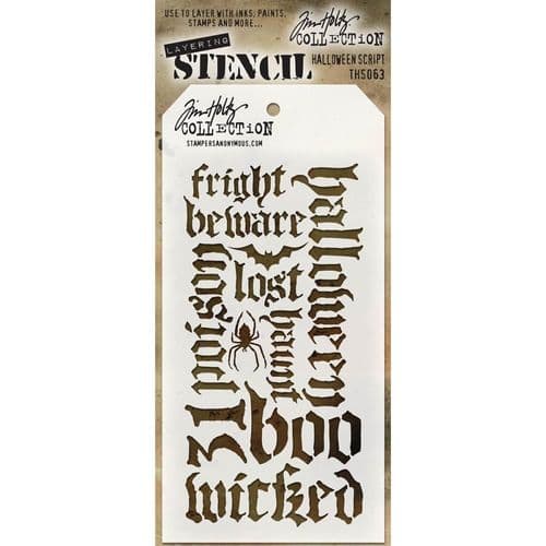 Tim Holtz - Layering Stencil - #063 - Halloween Script