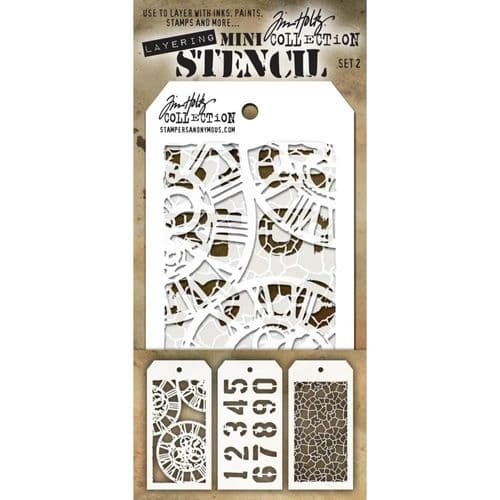 Tim Holtz - Mini Layering Stencils - Set #002