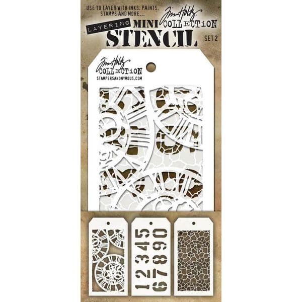 Tim Holtz - Mini Layering Stencils - Set #002
