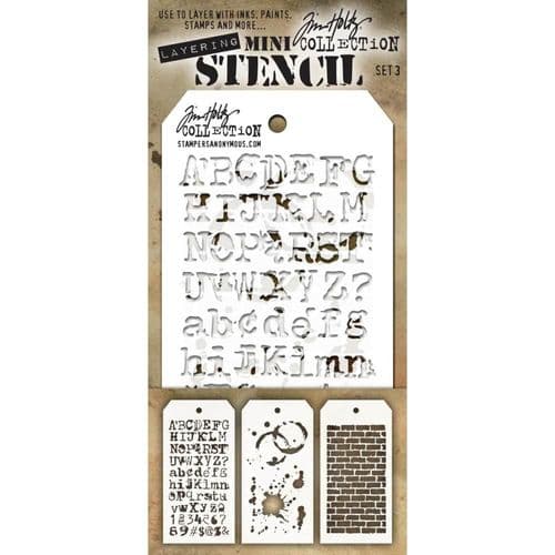 Tim Holtz - Mini Layering Stencils - Set #003