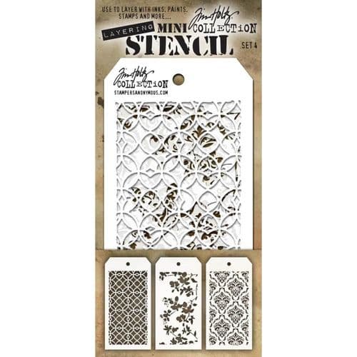 Tim Holtz - Mini Layering Stencils - Set #004