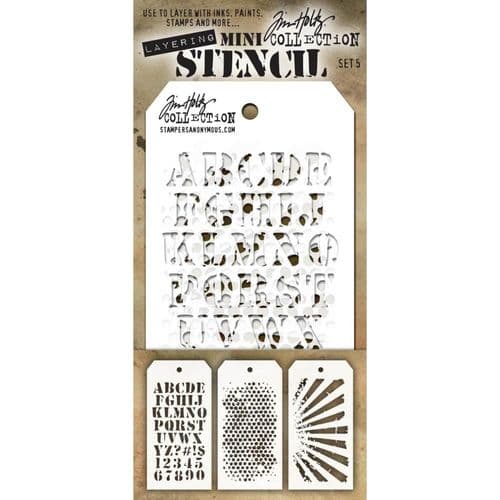 Tim Holtz - Mini Layering Stencils - Set #005