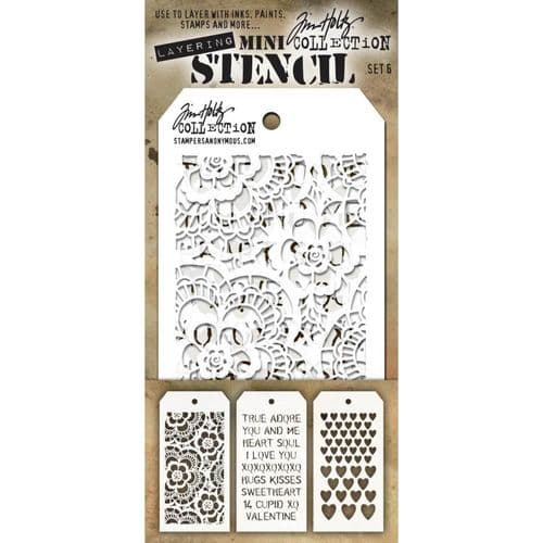 Tim Holtz - Mini Layering Stencils - Set #006