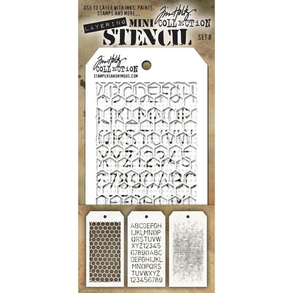 Tim Holtz - Mini Layering Stencils - Set #008